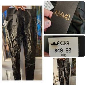 NWT Akira Ammo Womens Medium Pleather type pants